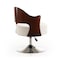 Manhattan Comfort Bopper Adjustable Height Swivel Accent Chair in White and Polished Chrome AC033-WH - alternate 2